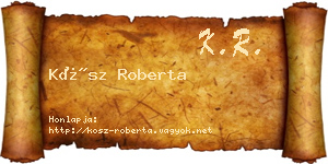 Kósz Roberta névjegykártya